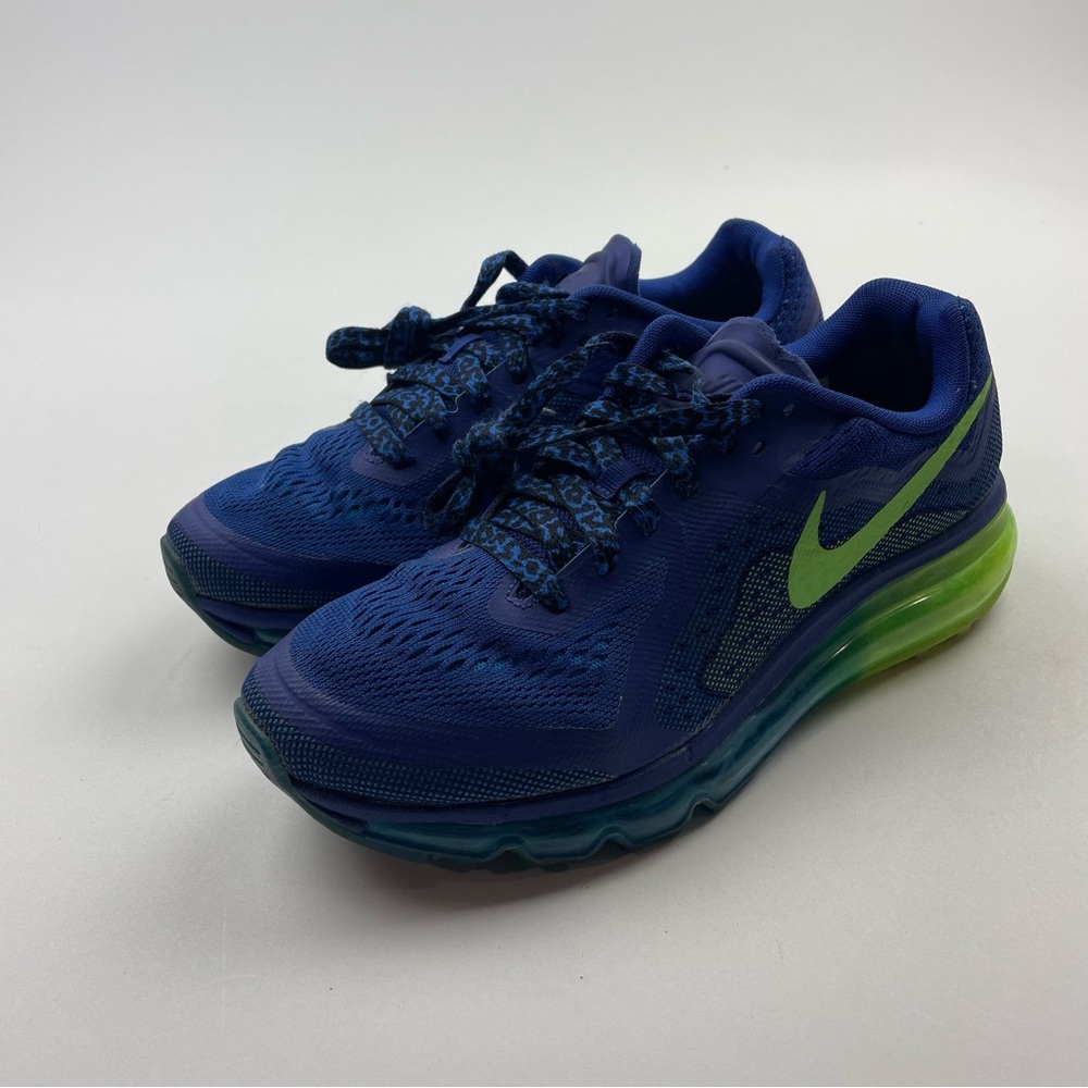 NIKE AIR MAX 2014 ELECTRIC GREEN ROYAL BLUE 631334 403 SIZE 5Y